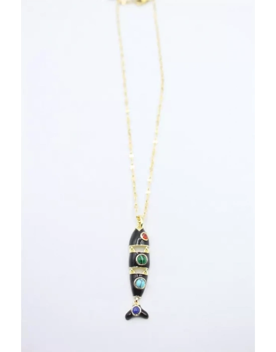 Balık Kolye - Siyah