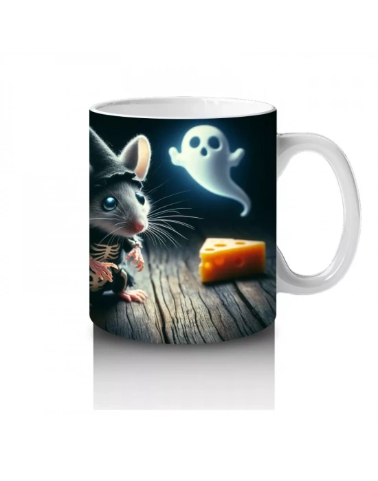 Balkabağı ve Hayalet Figürlü Gotik Cadılar Bayramı Baskılı Kupa Bardak