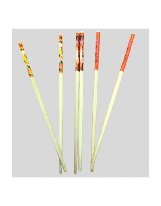 Bambu Chopstick Çubuk Yemek Çubuğu Yıkanabilir Tekrar Kullanılabilir (3 Çift- 6 Adet )