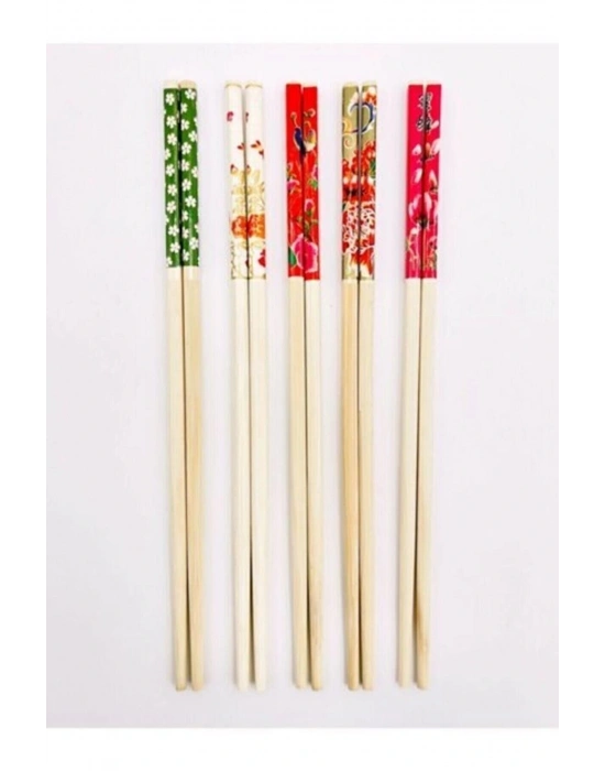 Bambu Chopstick Çubuk Yemek Çubuğu Yıkanabilir Tekrar Kullanılabilir (3 Çift- 6 Adet )