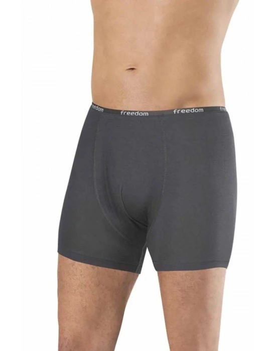 Bambu Düz Renk Erkek Boxer Füme - 1275A