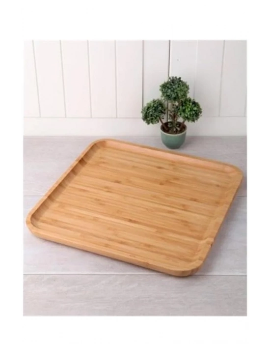 Bambu Kare Sunum Tabağı 30cm Royaleks-KR3030