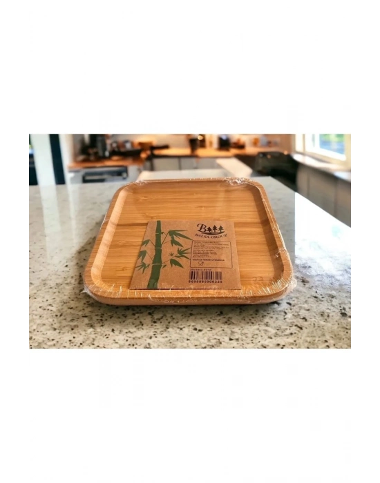 Bambu Kare Tabak 20 * 20 * 1.5 Cm Royaleks-KR2020