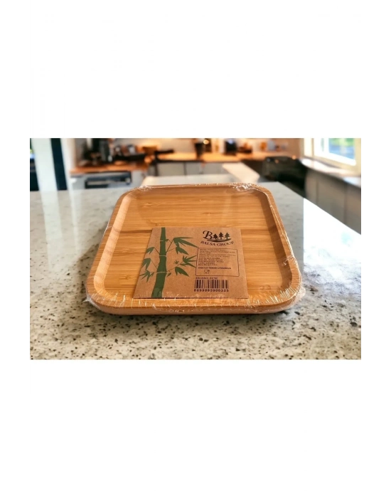 Bambu Kare Tabak 20 * 20 * 1.5 Cm Royaleks-KR2020