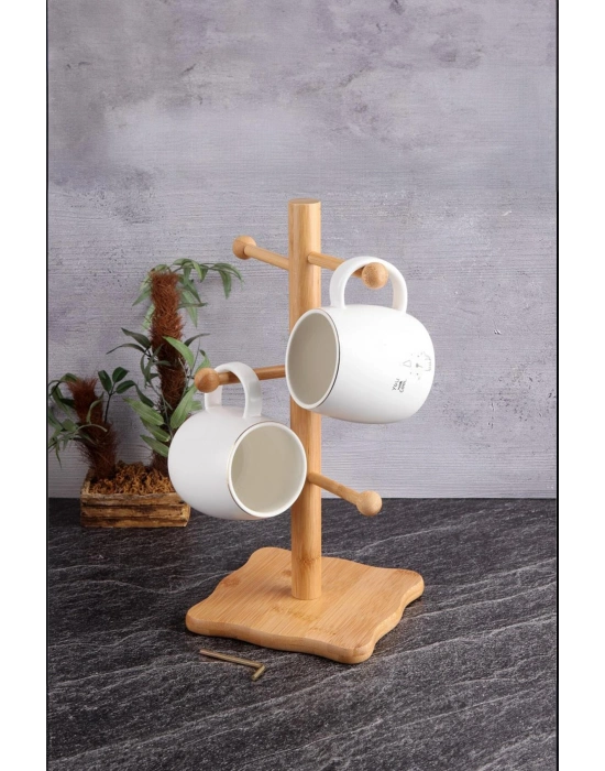 Bambu Kupa Askılığı 16x16x35 cm