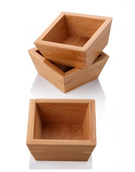 Bambu Sunum Kare Çerezlik 1 Adet Royaleks-PS10