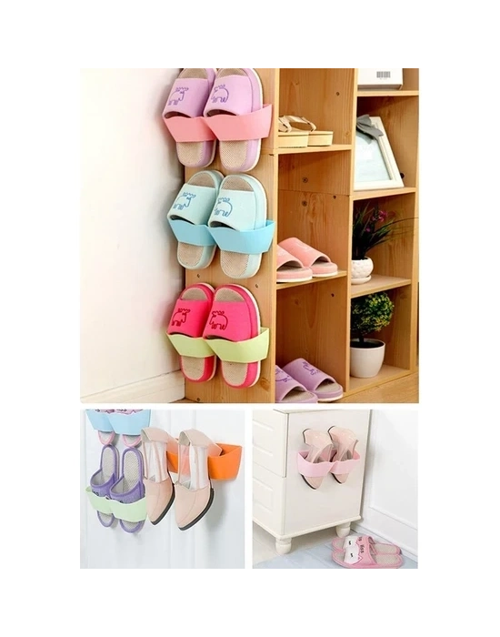 Banyo Terlik Tutucu - Kapı Arkası Pratik Raf - Terlik Tutucu Beyaz