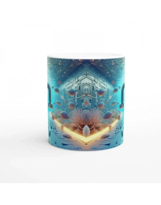 Başak Burcu Baskılı Kahve Kupası - Astral Denizaltı Dünyası Vs2