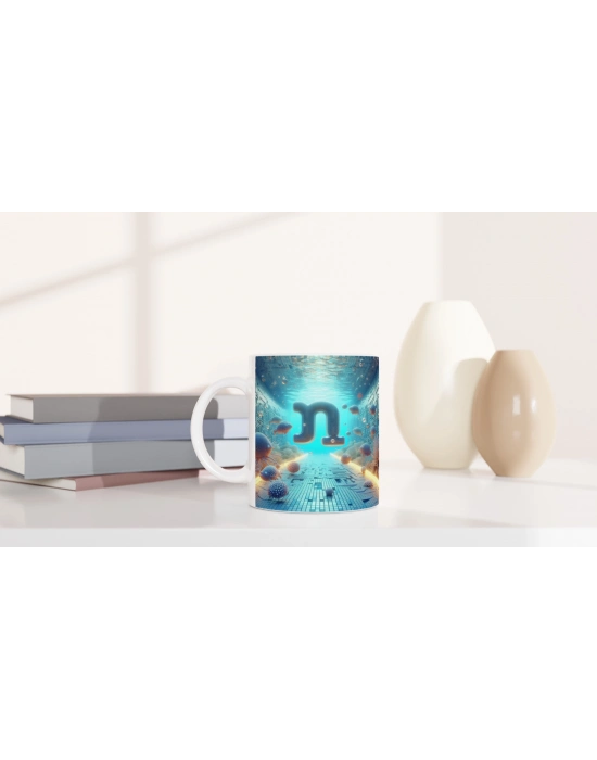 Başak Burcu Baskılı Kahve Kupası - Astral Denizaltı Dünyası Vs2