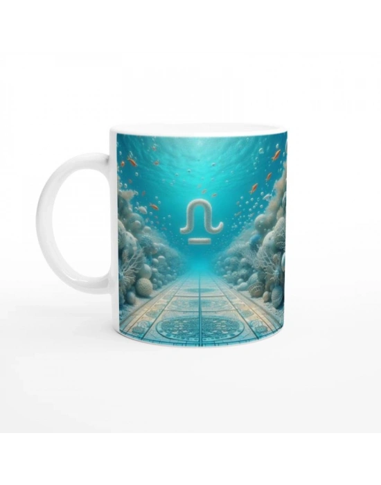 Başak Burcu Baskılı Kahve Kupası - Astral Denizaltı Dünyası Vs4