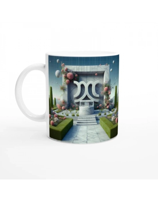 Başak Burcu Baskılı Kahve Kupası - Elementsel Doğa Krallığı Temalı Vs1