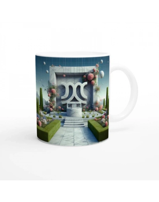 Başak Burcu Baskılı Kahve Kupası - Elementsel Doğa Krallığı Temalı Vs1