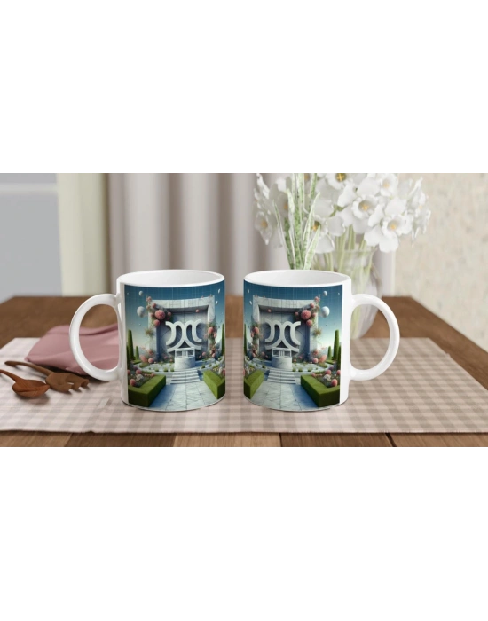 Başak Burcu Baskılı Kahve Kupası - Elementsel Doğa Krallığı Temalı Vs1