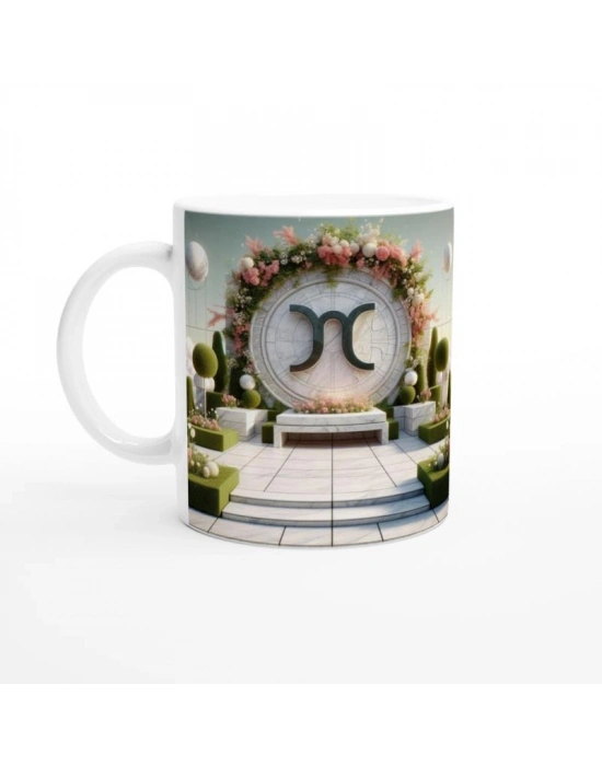 Başak Burcu Baskılı Kahve Kupası - Elementsel Doğa Krallığı Temalı Vs2