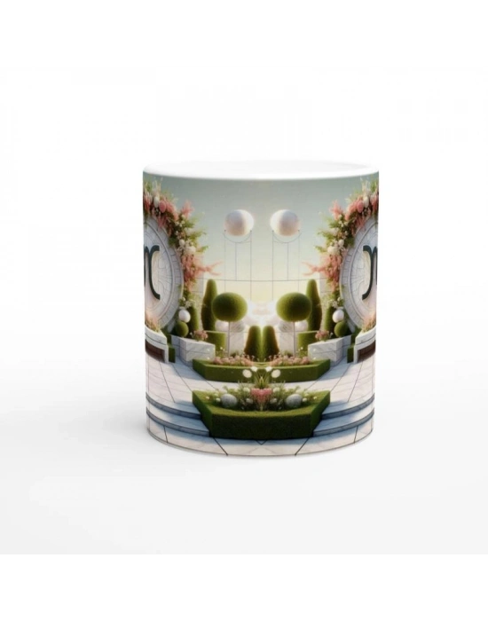 Başak Burcu Baskılı Kahve Kupası - Elementsel Doğa Krallığı Temalı Vs2