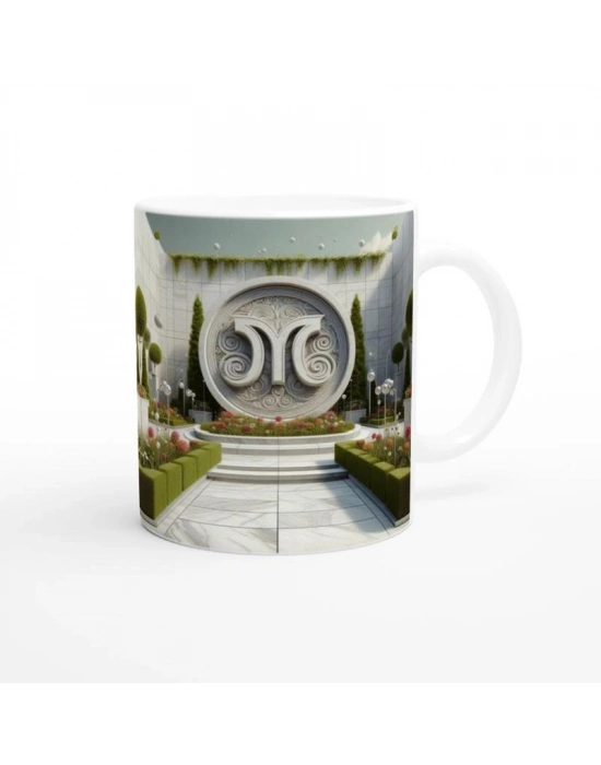 Başak Burcu Baskılı Kahve Kupası - Elementsel Doğa Krallığı Temalı Vs3