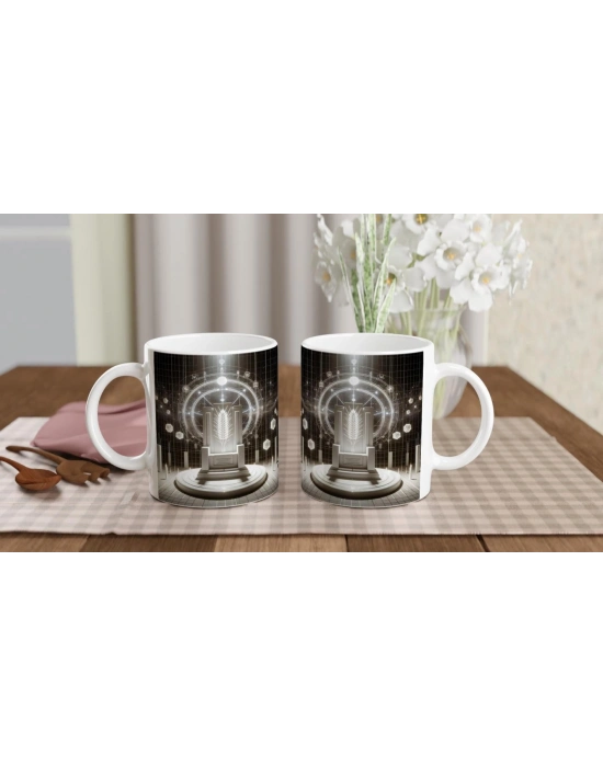 Başak Burcu Baskılı Kahve Kupası - Galaktik Taht Odası Temalı Vs1