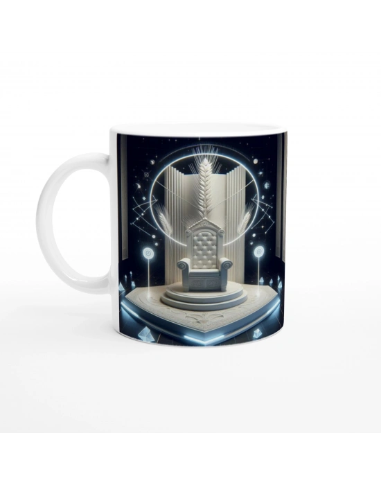 Başak Burcu Baskılı Kahve Kupası - Galaktik Taht Odası Temalı Vs4