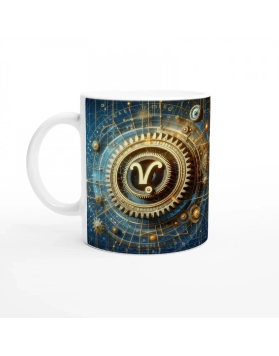 Başak Burcu Baskılı Kahve Kupası - Zamanın Çarkları Astroloji Mekanizması Vs2