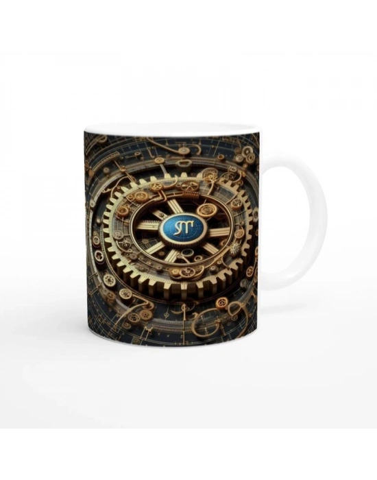 Başak Burcu Baskılı Kahve Kupası - Zamanın Çarkları Astroloji Mekanizması Vs4