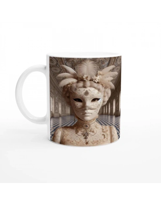 Başak Burcu Baskılı Kahve Kupası - Zodyak Maskeli Balo Vs1