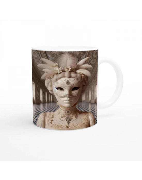 Başak Burcu Baskılı Kahve Kupası - Zodyak Maskeli Balo Vs1