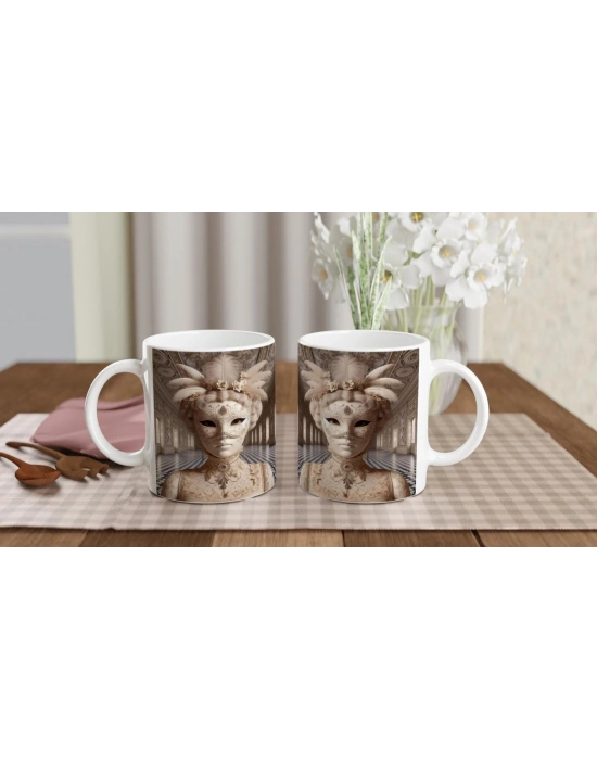 Başak Burcu Baskılı Kahve Kupası - Zodyak Maskeli Balo Vs1