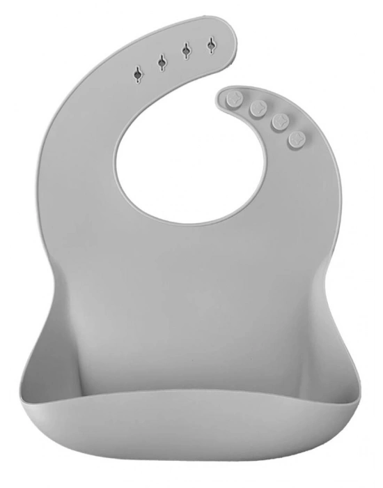 Basics Silikon Mama Önlüğü Powder Grey