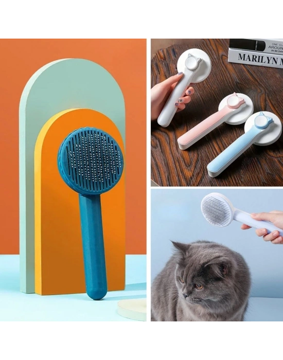 ®  Basmalı Kedi Köpek Tüy Toparlayıcı Masaj Etkili Pet Fırçası