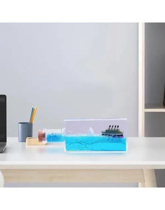 Batmayan Gemi Şişe Akvaryum