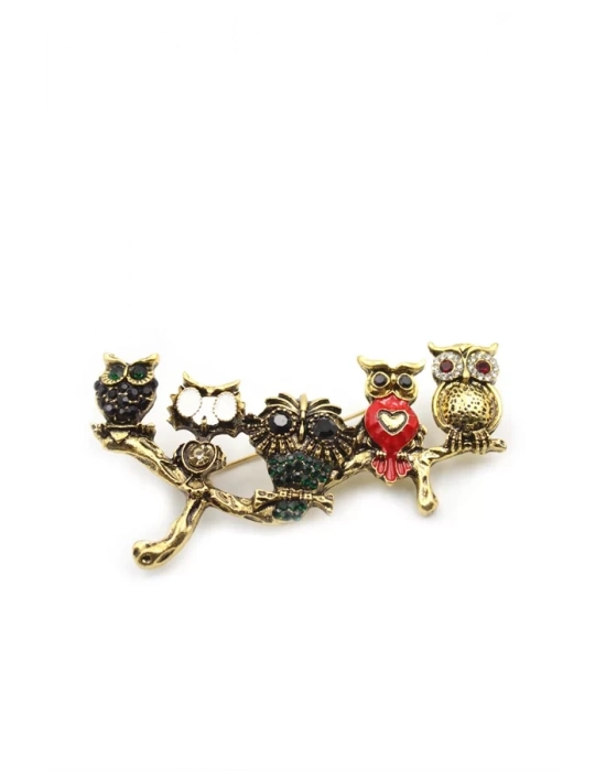 Baykuş Broş - ÇOK RENKLİ