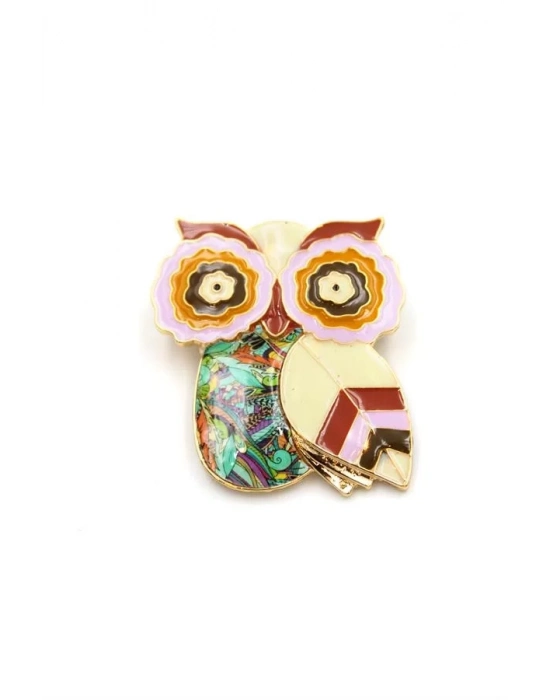 Baykuş Broş - ÇOK RENKLİ