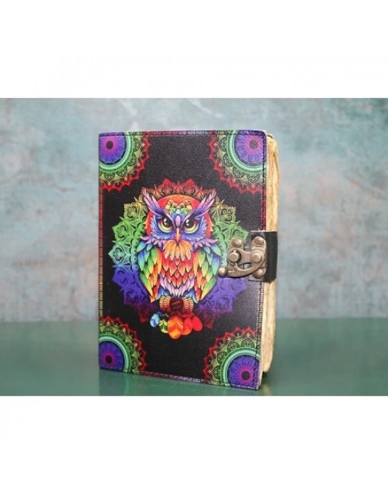 Baykuşlu Deri Defter Model 2