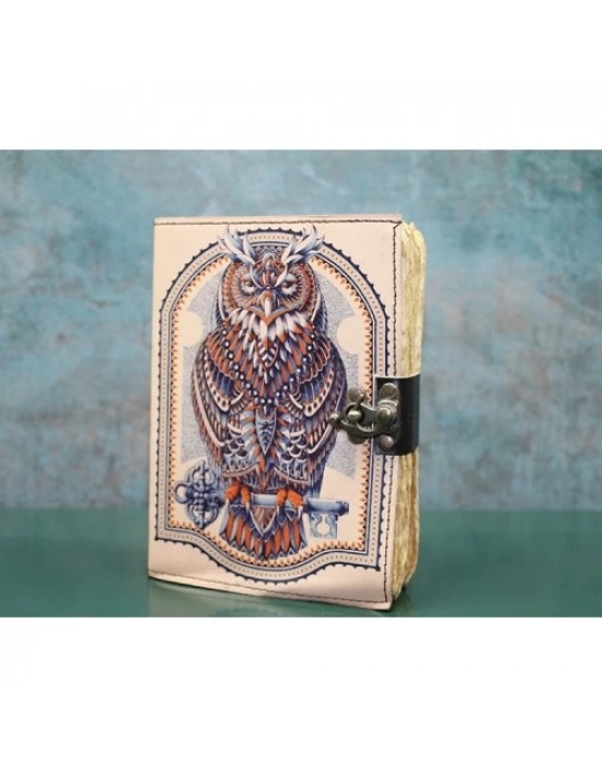 Baykuşlu Deri Defter Model 3