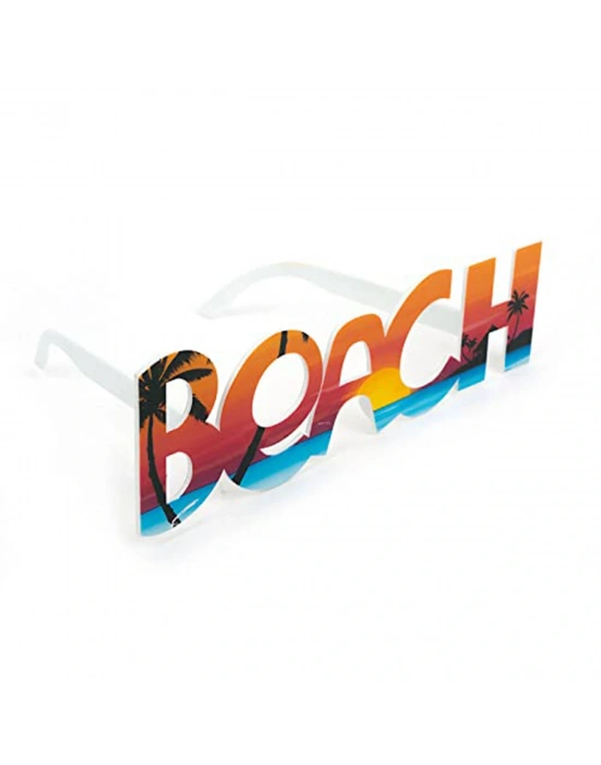 Beach Yazılı Parti Gözlüğü Yaza Merhaba Hawaii Show Gözlüğü 19x6 Cm