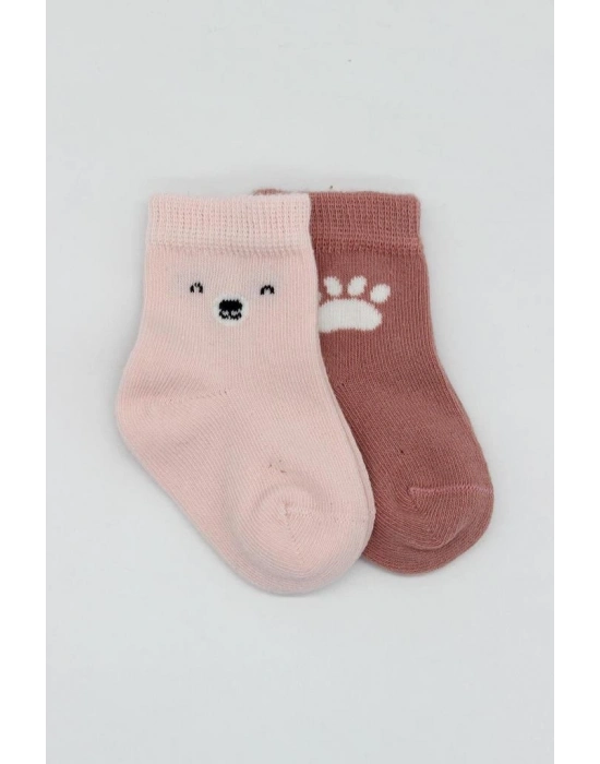 Bear Penye Soket Çorap 2Li BS10116 Pembe(ADET FİYATIDIR)