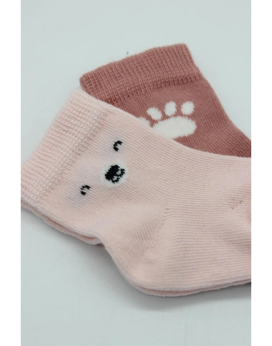 Bear Penye Soket Çorap 2Li BS10116 Pembe(ADET FİYATIDIR)