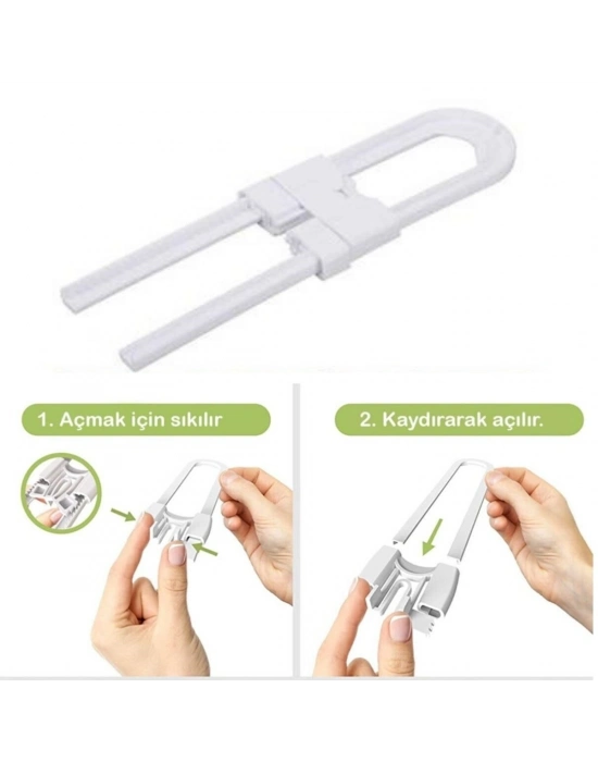 ®  Bebek Çocuk Çekmece ve Dolap Koruma Raylı Güvenlik Sistemi Emniyet Kilidi