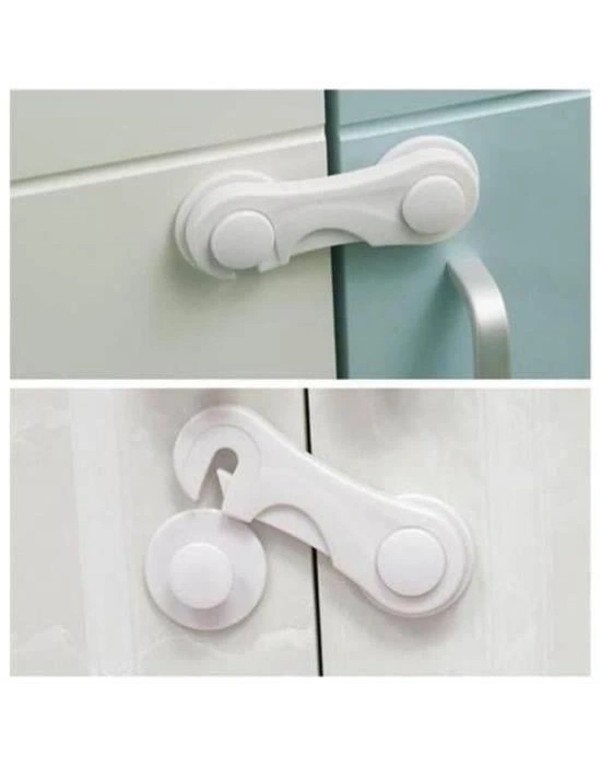 Bebek Çocuk Güvenliği Çekmece Ve Dolap İçin Kendiliğinde Yapışkanlı Vidasız Kapak Kilidi