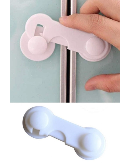 ®  Bebek Çocuk Güvenliği Çekmece ve Dolap İçin Kendiliğinde Yapışkanlı Vidasız Kapak Kilidi