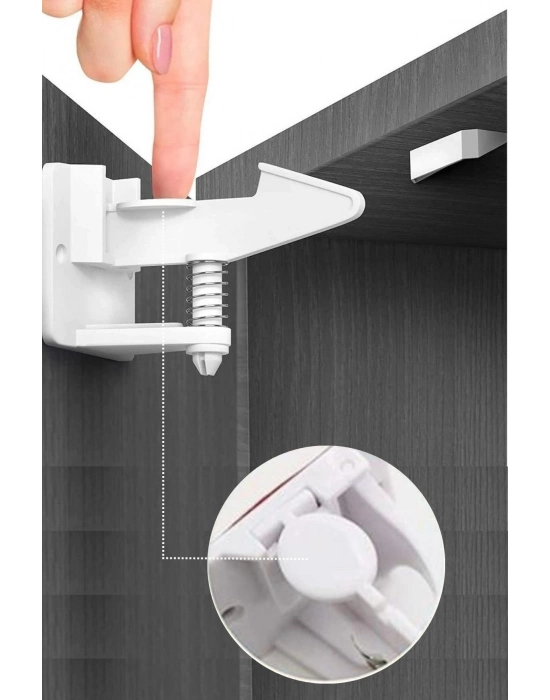 ®  Bebek Çocuk Güvenliği Korumalı Yapışkan Çekmece ve Dolap İçin Tutucu Gizli Güvenlik Kilidi