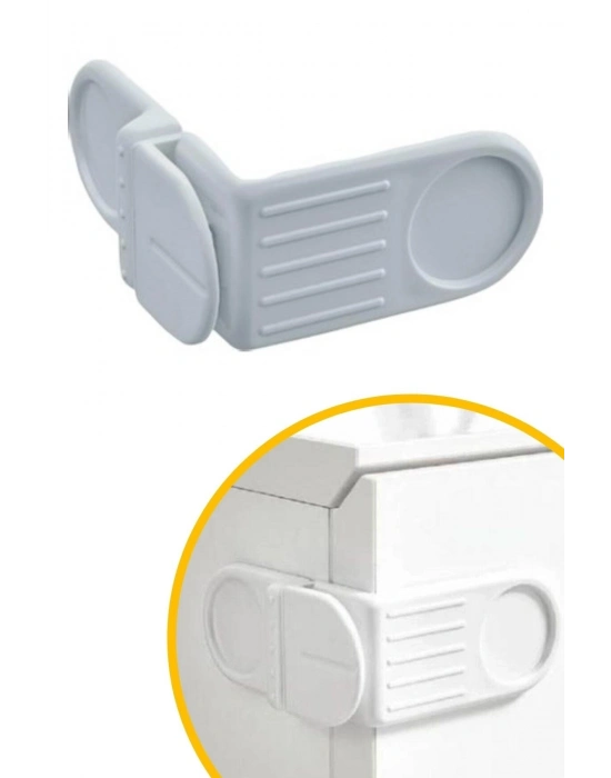 ®  Bebek Çocuk Güvenlik Çekmece ve Dolap İçin Kendiliğinde Yapışkanlı Vidasız Köşe Kapak Kilidi