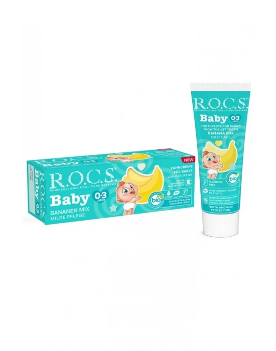 Bebek Diş Macunu Muz Püresi Tadında 0-3 Yaş 45 Gr