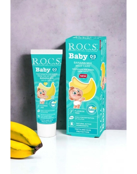 Bebek Diş Macunu Muz Püresi Tadında 0-3 Yaş 45 Gr