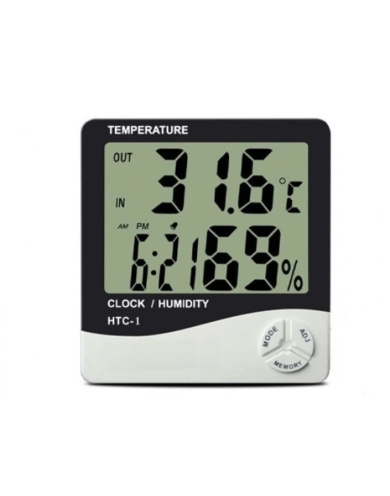 ®  Bebek Odası Masaüstü Dijital Termometre Nem Ölçer Higrometre Saat