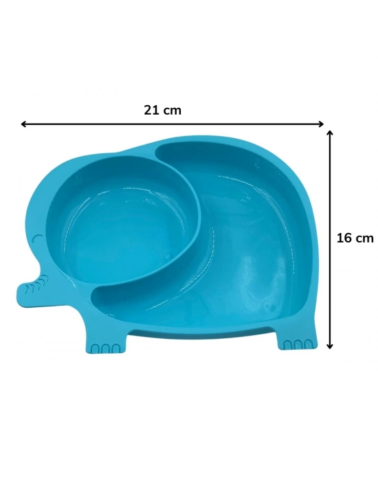 ®  Bebek ve Çocuk için Sevimli Fil Model Desenli Yemek Bebek Mama Kabı Bölmeli Tabak