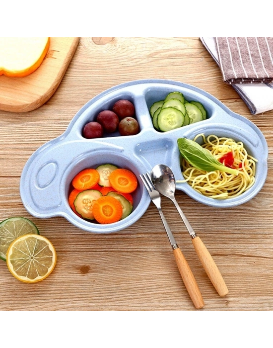 ®  Bebekler İçin Araba Şeklinde Sevimli Mama Tabağı Çocuk Tabldot