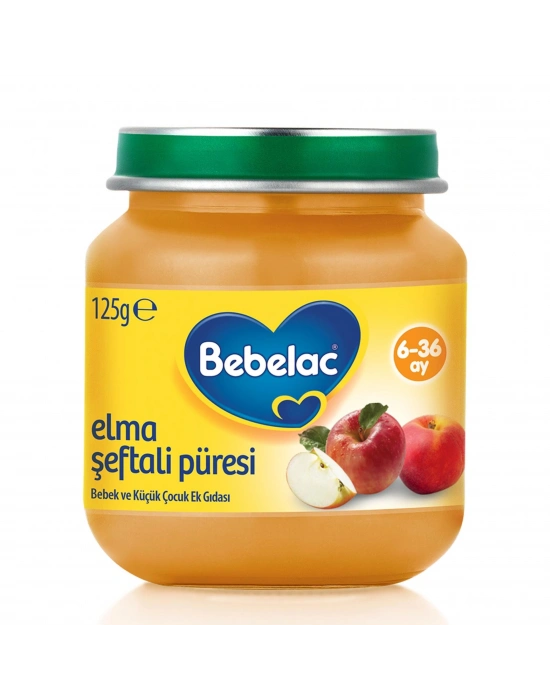 Bebelac Elma Şeftali Püresi Kavanoz Maması 125 Gr