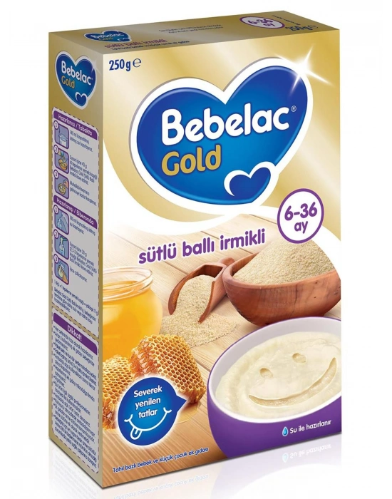 Bebelac Gold Sütlü Ballı İrmikli Kaşık Maması 250 Gr