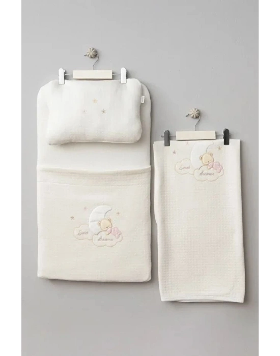 Bebitof Ay ve Ayıcık 3lü Alt Açma Seti 50055 Ekru